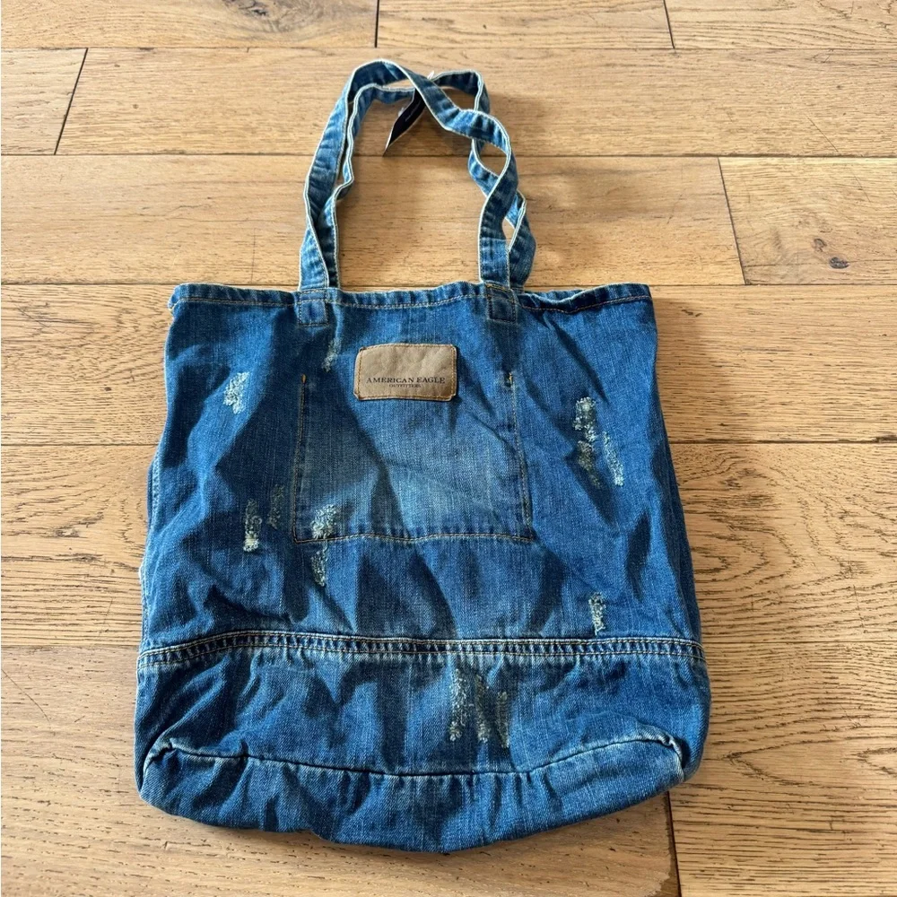American Eagle‎ Blue Denim Tote Bag NWT (3793)